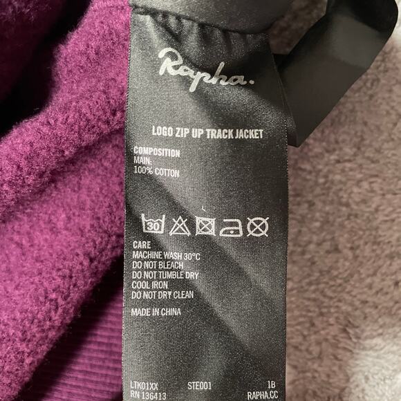 Rapha Sweatshirt Large Purple Full Zip Mock Neck Casual Athleisure Basic Classic - Picture 4 of 8